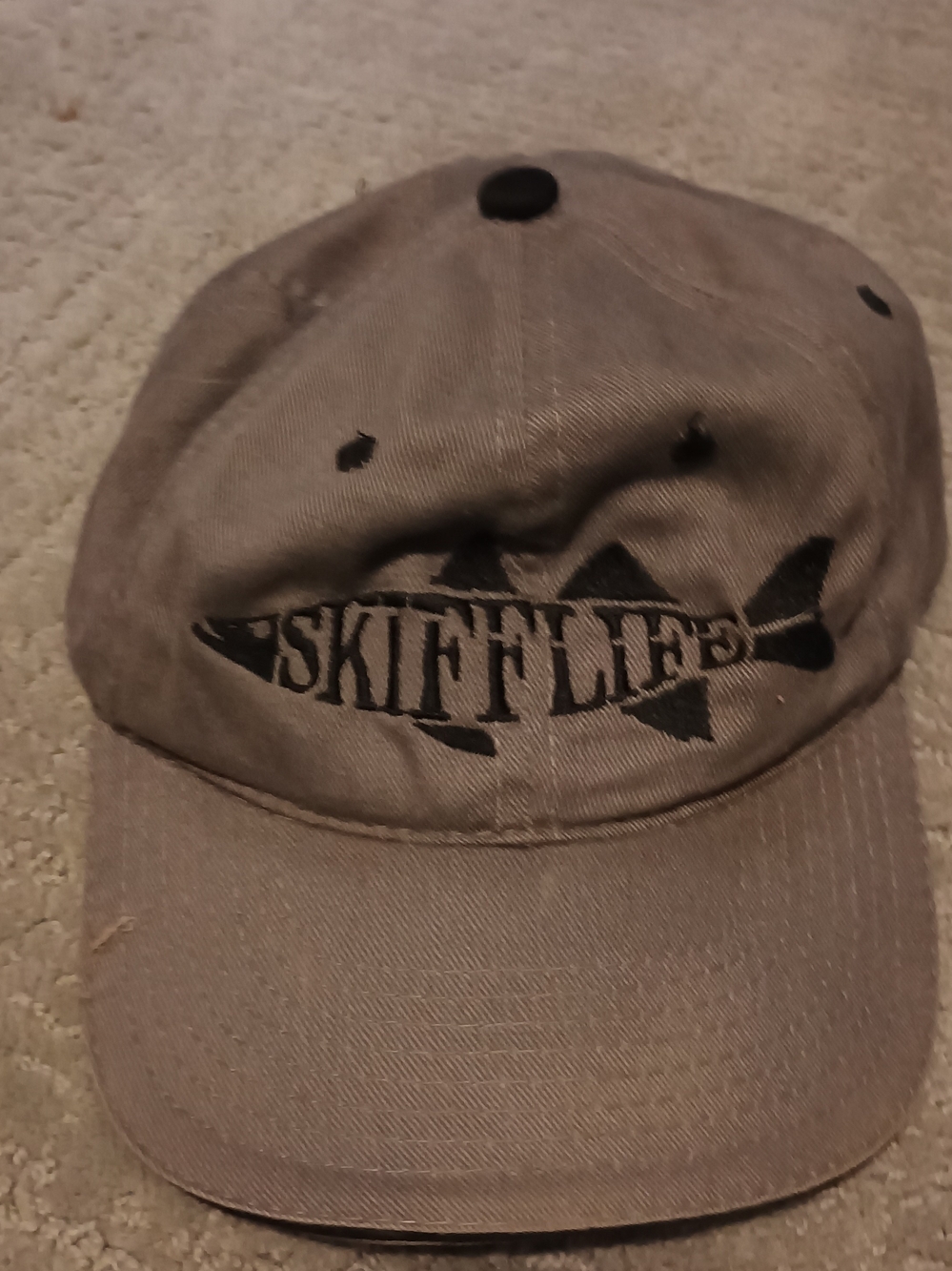 Embroidered Skiff Life Fishing Cap
